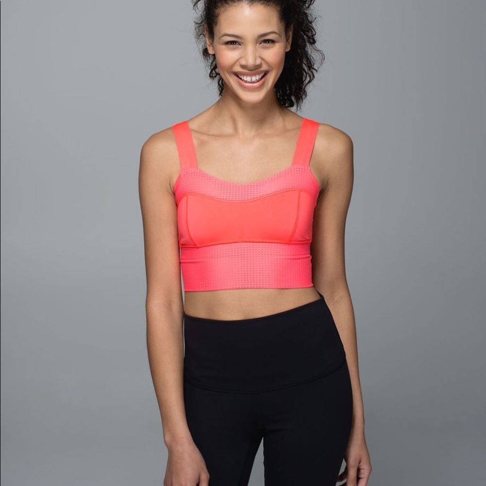 Lululemon Var-City Long Line Bra
Electric Coral